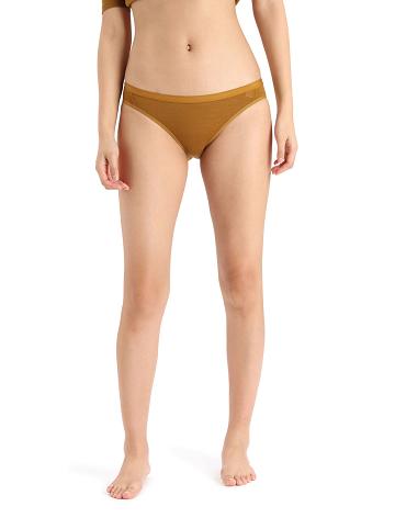 Women's Icebreaker Merino Siren Bikini Briefs One Piece & Sets Clove | CA 1211QMAZ